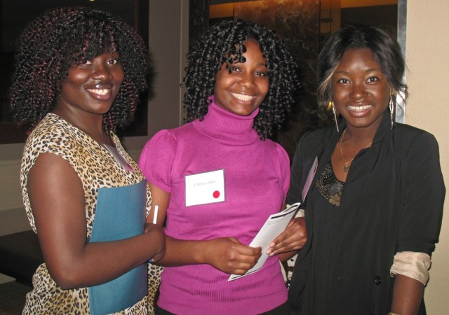 Students Agnes Oppong, Clarrisa Afum and Evon Dankwah attended Bottom Line’s 2012 Go Far Forum in Boston.